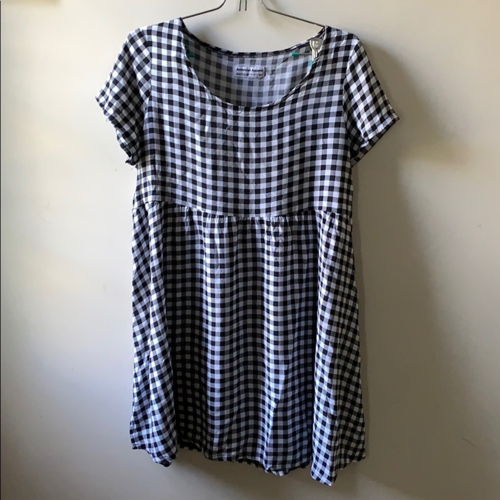 American Apparel Gingham Babydoll Dress M/L